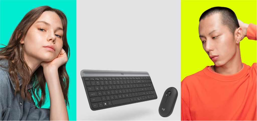 logitech - Ensemble clavier et souris sans fil ultra-fin MK470